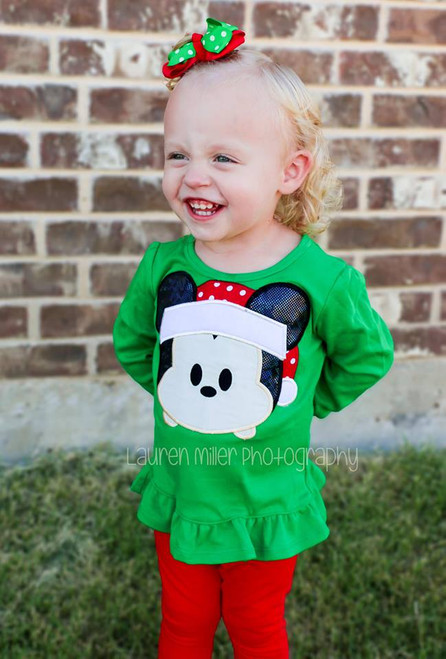 Christmas Mickey Mouse Tsum Tsum Applique Design