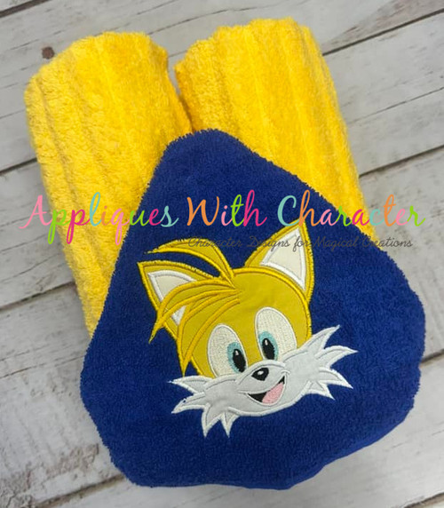 Sonic Tails the Yellow Fox Applique Design