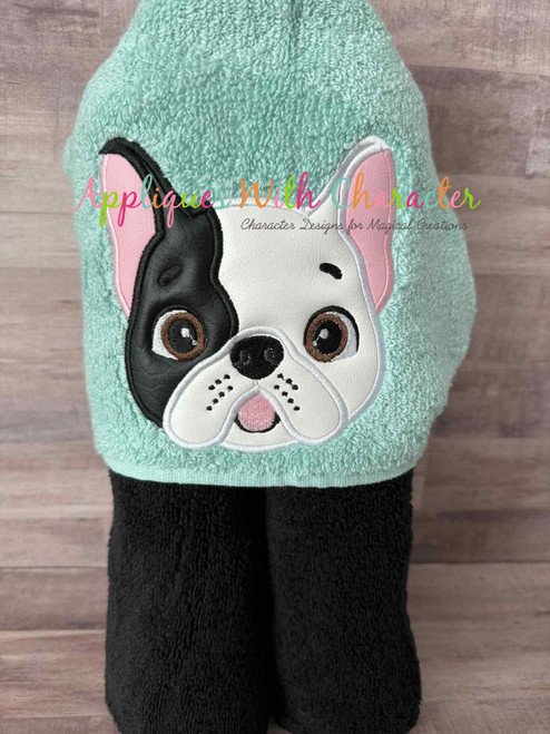 French Bulldog Applique Embroidery Design