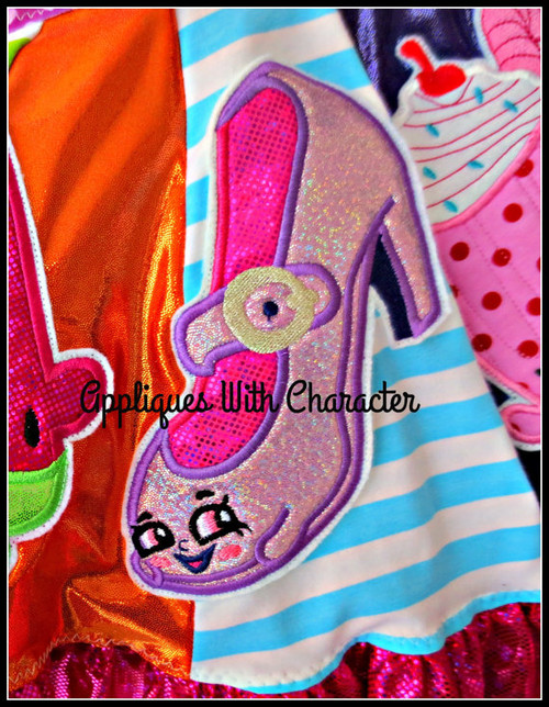 Shopikins Fancy High Heel Shoe  Applique Design