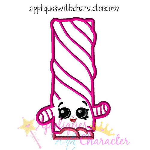 Shopikins Licorice Applique Design