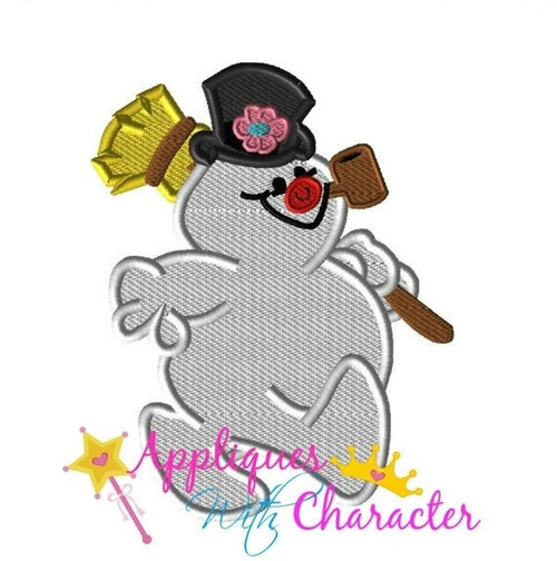 Frosty the Snowman Filled Stitch Embroidery Design