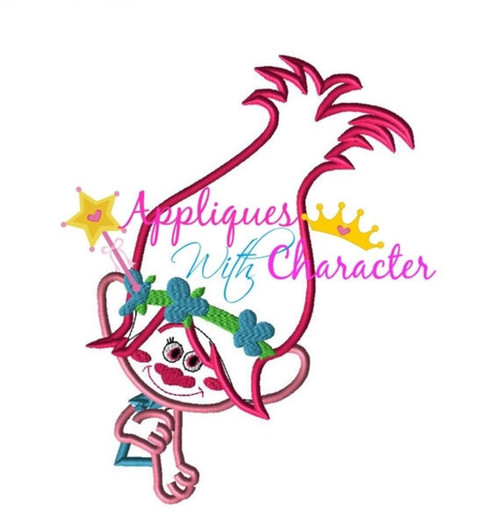 Troll Movie Pop Girl Applique Design