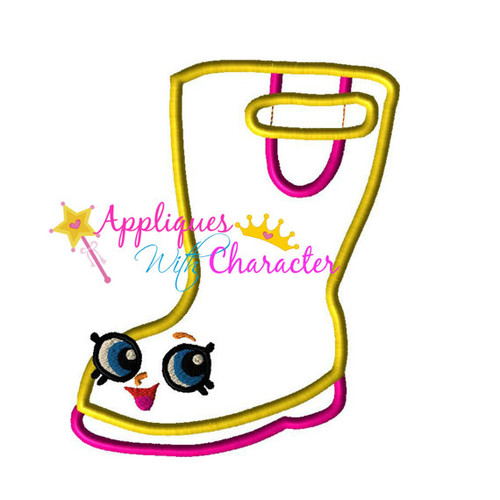 Shopkins Rain Boot Applique Design Embroidery Machine Design