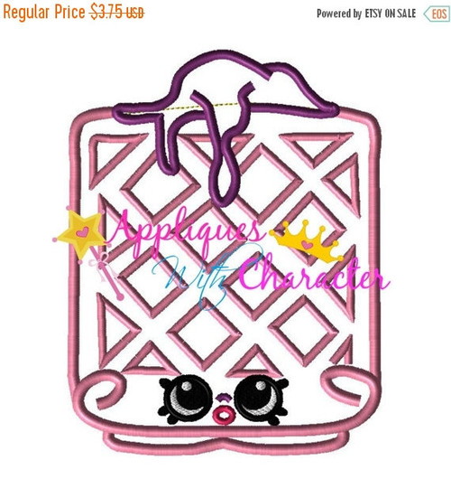 Shopkins Waffle Applique Embroidery Machine Design