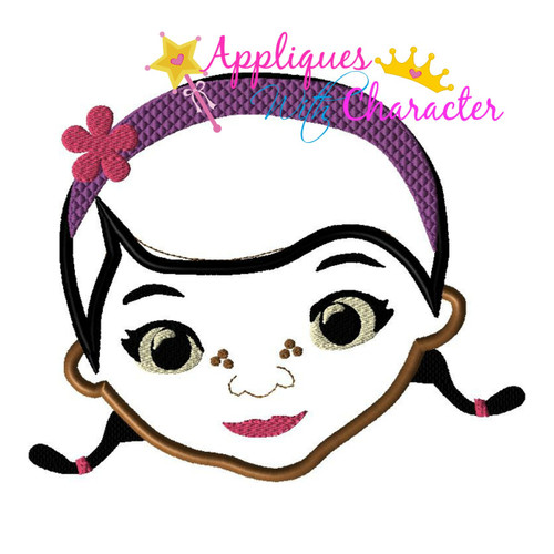 Doc McStuffins Full Face Applique Design