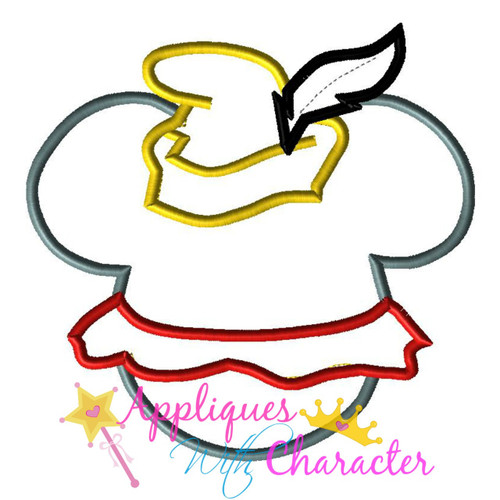 Dumbo Mr Mouse Head Applique Design