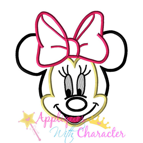 Minny Face Applique Design 