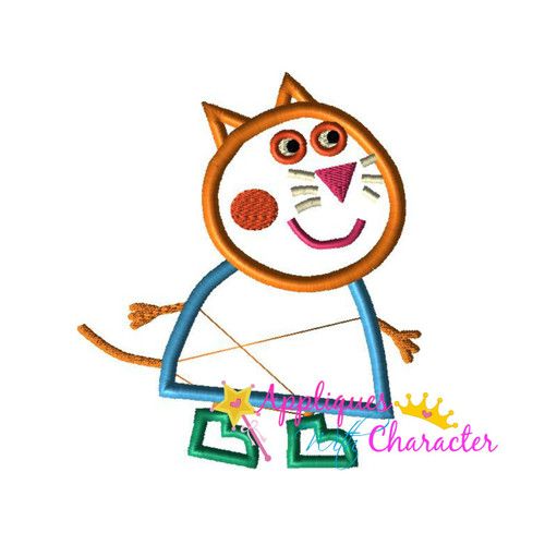 Pepper Pig Candie Cat Applique Design 