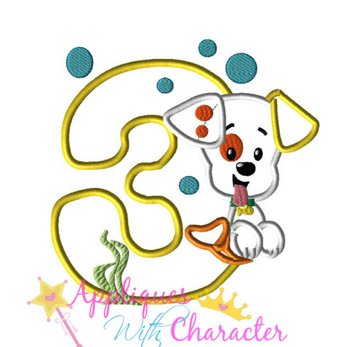 Bubble Puppy THREE Applique Design
