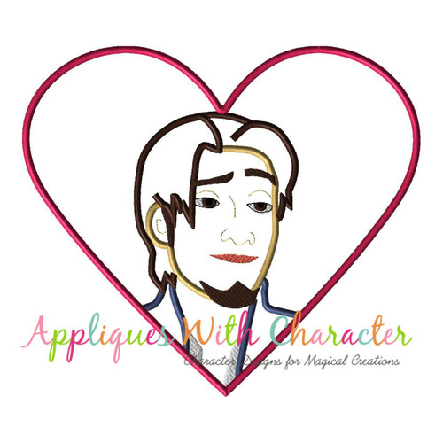 Rapunzel Flynn Tangled  Heart Applique Design
