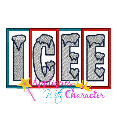Icee Drink Applique Design