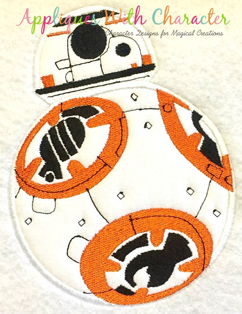 Star Wars BB8 Applique Embroidery Design