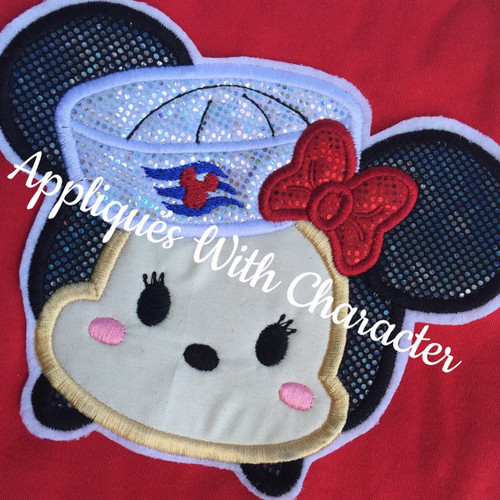 Minnie Cruise Tsum Tsum Applique Design