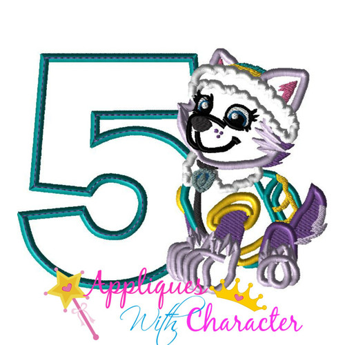 Paw Patrol Everest Five Applique Design Set