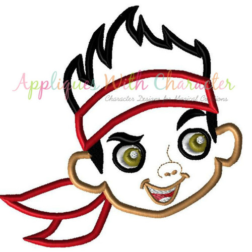 Jake Neverland Pirates Face Applique Design