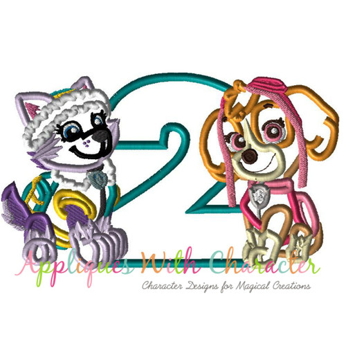Paw Patrol Skye Everest Two Applique Design