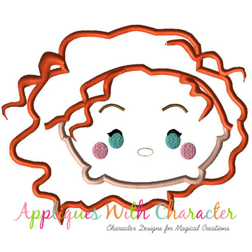 Bravery Merida Tsum Tsum Applique Design