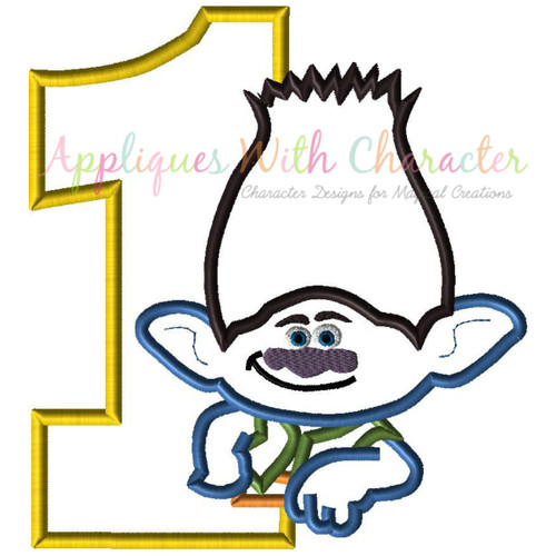  Troll Guy One Applique Design