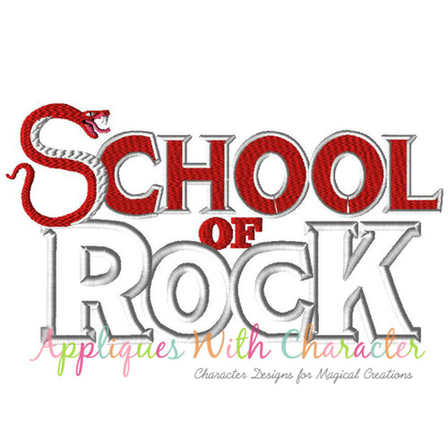 School Of Rockers Applique Design