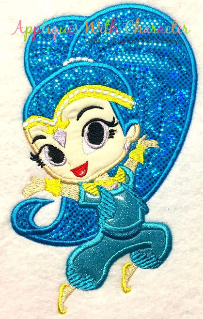 Shine Genie Applique Embroidery Design