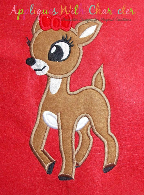 Rudolph Clarice Reindeer Applique Design