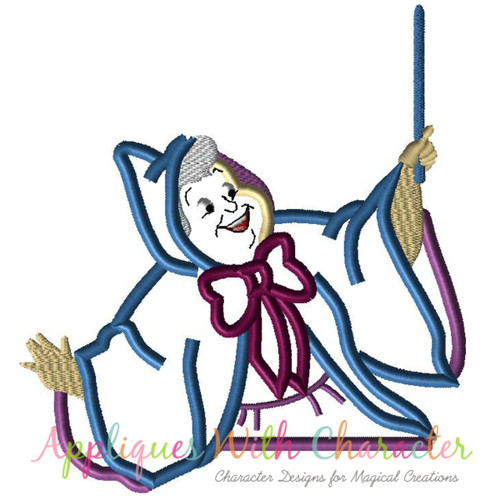 Cinderella Fairy Godmother Applique Design