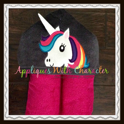 3D Unicorn Peeker Applique Embroidery Design