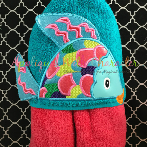Colorful Fish 3D Peeker Applique Design 