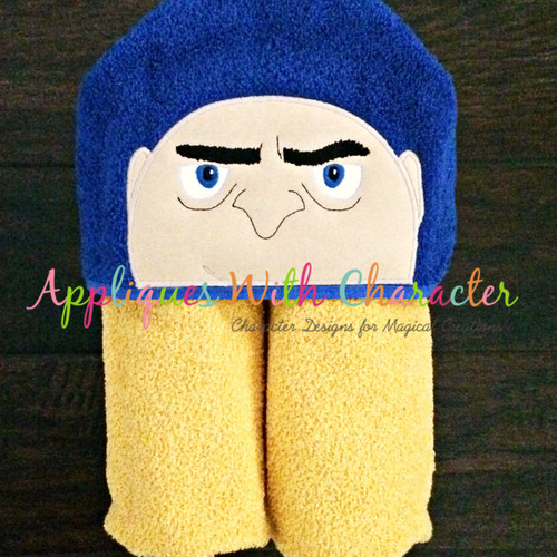 Minion Gru Villain Peeker Applique Design