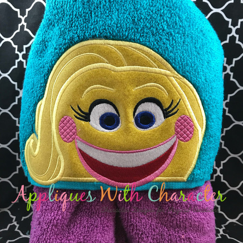 Emoji Smiley Peeker Applique Design