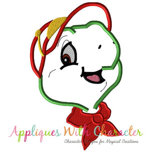 Franklin the Turtle Face Applique Design