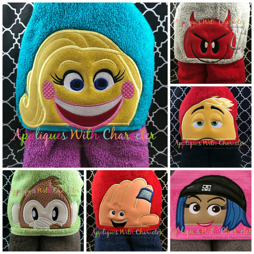 Emoji Movie Peeker Applique Design Set