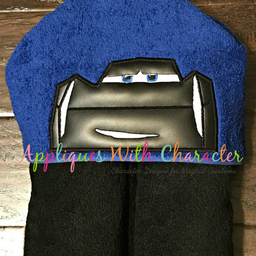 Jackson Storm Race Car Peeker Applique Design