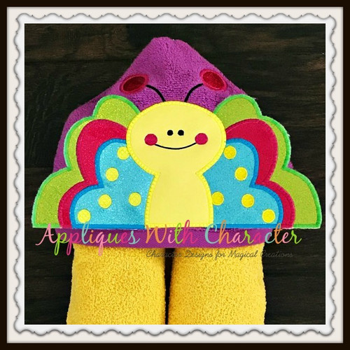 3D Butterfly Peeker Applique Embroidery Design