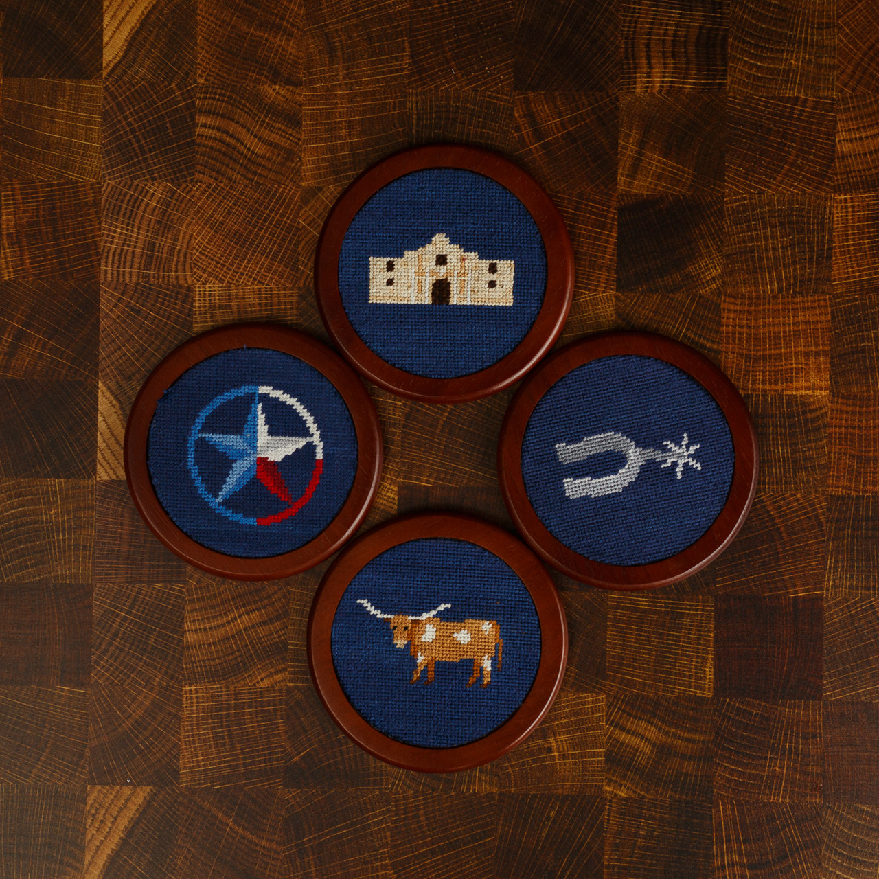 Smathers & Branson Texas Flag Needlepoint Coaster - Thumbnail 3