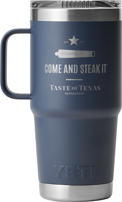 Come and Steak It® YETI Travel Mug with Stronghold Lid Taste of Texas