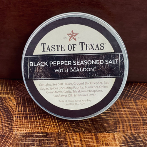 Black Pepper Seasoned Salt with Maldon® - Taste of Texas