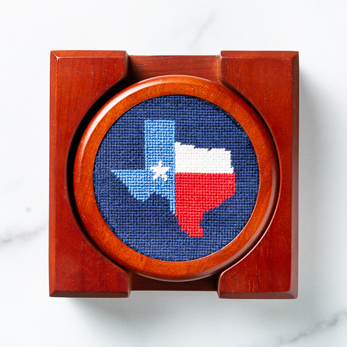 Smathers & Branson Texas Flag Needlepoint Coaster