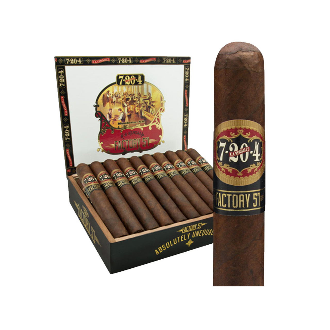 7-20-4 Factory 57 Series Robusto Cigars - Dark Natural Box of 20
