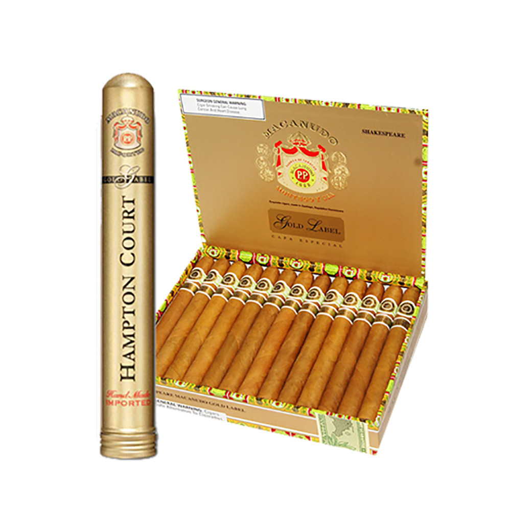 Macanudo Gold Label Hampton Court Aluminum Tube - Natural Box of 25