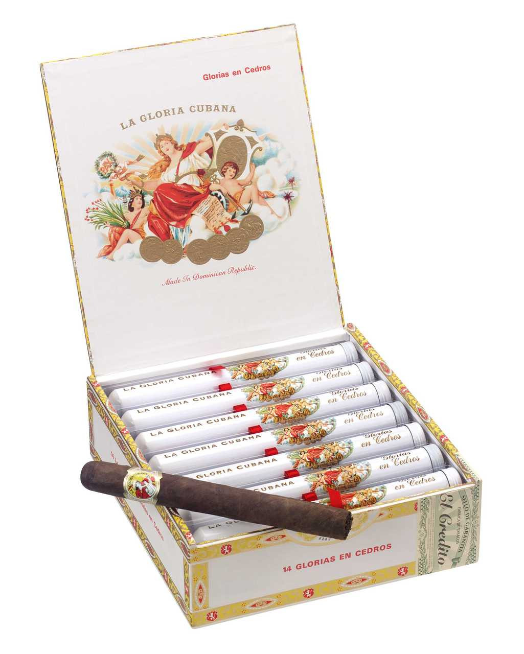 La Gloria Cubana Glorias En Cedros Natural Tube - Box of 14
