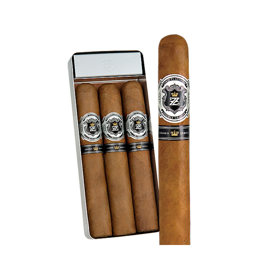 Zino Platinum Crown Series Double Grande Tubos - Tins of 3