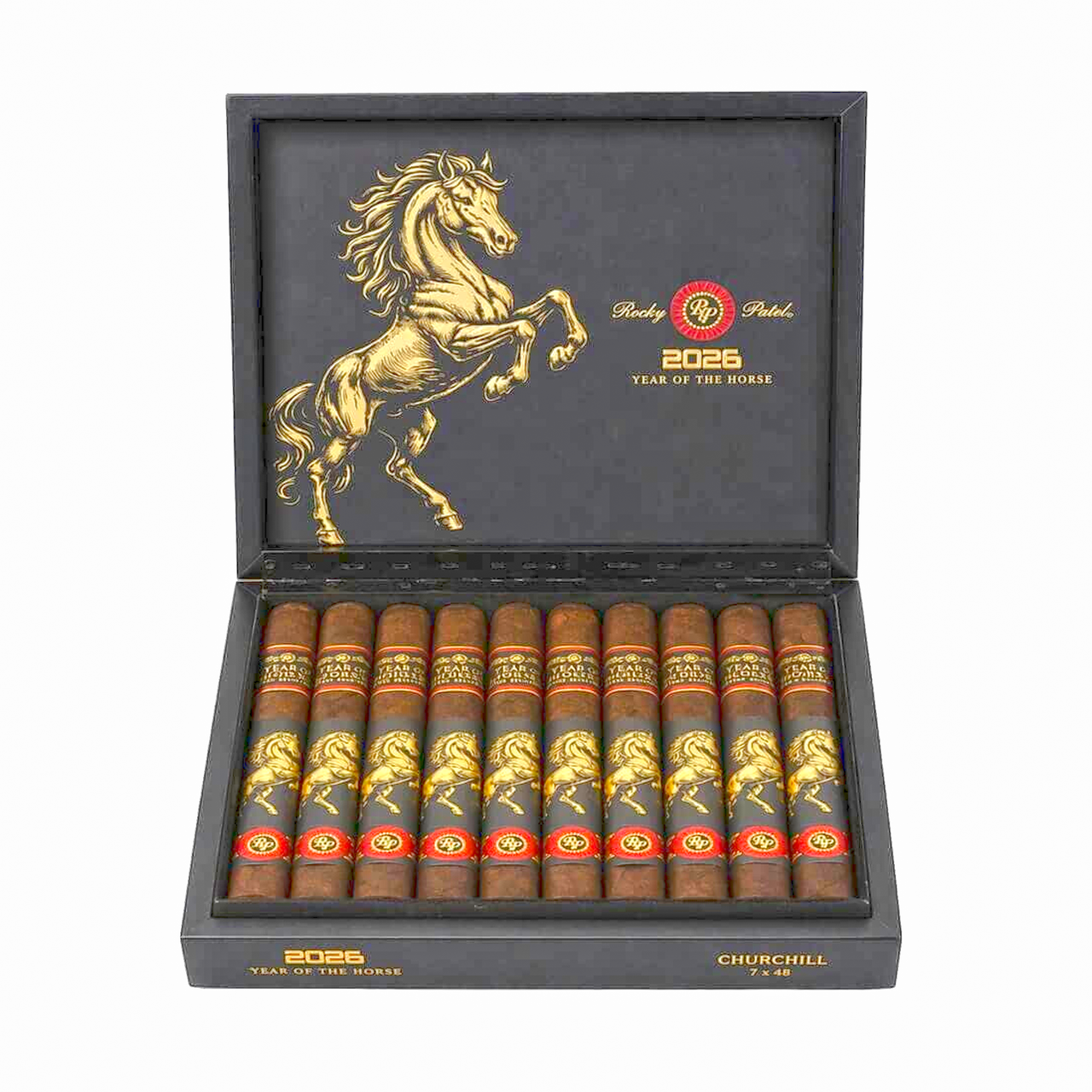 Rocky Patel Year of the Horse 2026 Churchill Cigars Box of 10