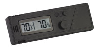 HygroSet, Rectangle Digital Hygrometer for Humidors, Black