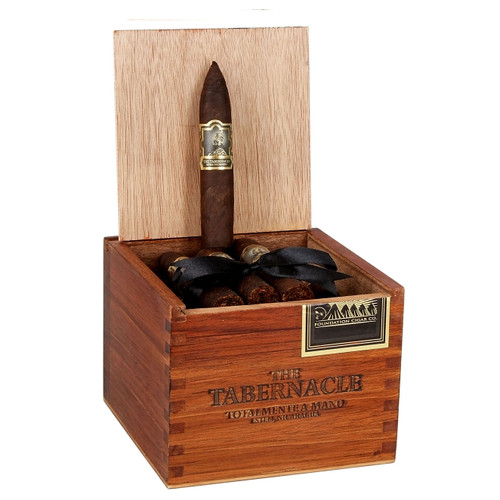 The Tabernacle Torpedo Cigars - Box of 24 | Cuenca Cigars from the Foundation Tabernacle Broadleaf line by Foundation Cigars displayed with band and wrapper detail
