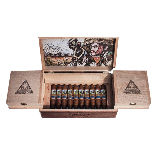 El GÃ¼egÃ¼ense 5yr Aniversario Collectorâ€™s Chest | 100% Nicaraguan Puro from the Foundation Wise Man Corojo line by Foundation Cigars displayed with band and wrapper detail