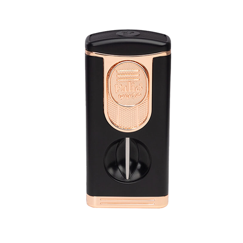 Palió Pro Trevi Black/Rose Gold - Triple Flame with V Cutter