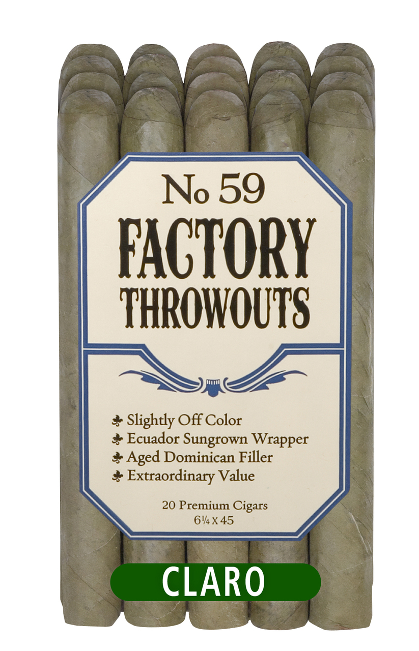 Factory Throwouts 59 Cigars Claro Bundle of 20