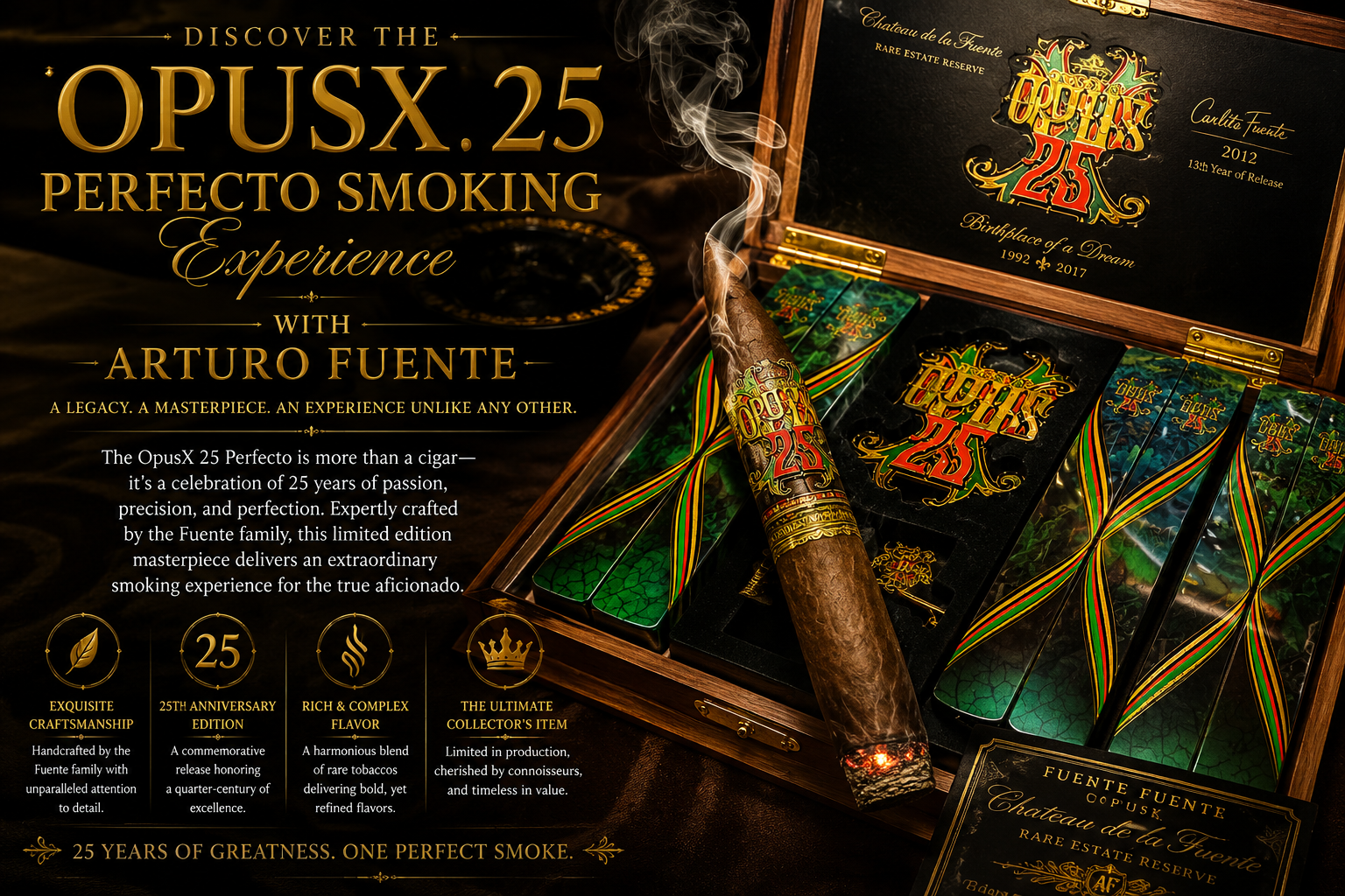 Discover the OpusX 25 Perfecto Smoking Experience with Arturo